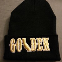 GOLDEN Beanie Black - Thumbnail 2
