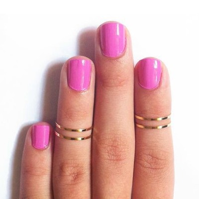 Shiny finger midi rings