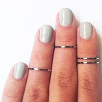 Shiny Finger Midi Rings - Thumbnail 2