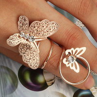 Rose Gold Butterfly Ring - Thumbnail 2