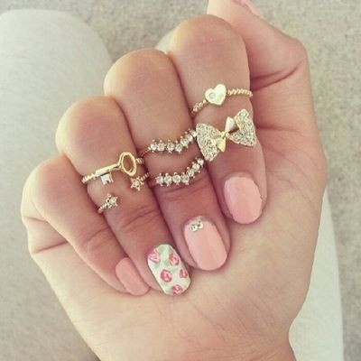 Bow stackable midi rings