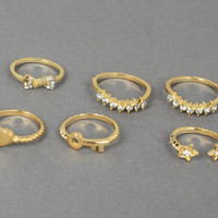 Bow Stackable Midi Rings - Thumbnail 1