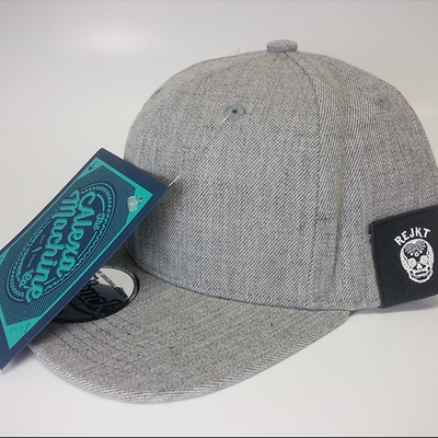 Grey wool rejkt snapback