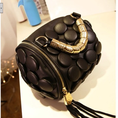 Button tassel zipper pillow jelly handbags 