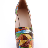 Chic Split Color Ankle Strap - Thumbnail 1