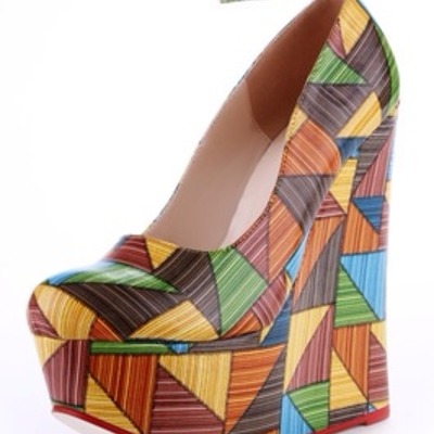 Chic split color ankle strap