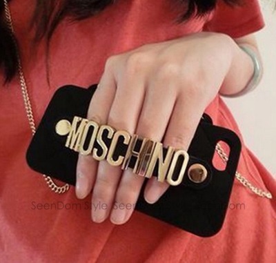 MOSCHINO Silicone Bag Case For iPhone 5S