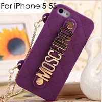 MOSCHINO Silicone Bag Case For iPhone 5S - Thumbnail 4