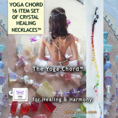 Yoga chord set 16 item set +2 with crystal healing necklaces