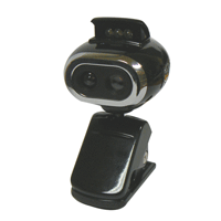 Double Optical Lens High Resolution Web Cam with Bulit-in Microphone, Black