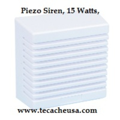 Piezo siren, 15 watts, two tone - white