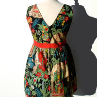 Frida Kahlo Dress/ Vintage Inspired/ 50s Inspired Frida Dress / Mexican / Rockabilly / Boho - Thumbnail 2