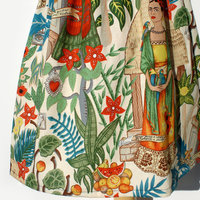 Frida Kahlo Dress/  Vintage Inspired/  50s Inspired Frida Dress / Mexican / Rockabilly / Boho - Thumbnail 3