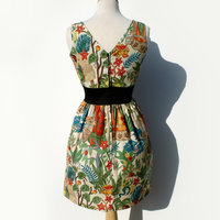 Frida Kahlo Dress/  Vintage Inspired/  50s Inspired Frida Dress / Mexican / Rockabilly / Boho - Thumbnail 4