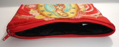 Mexican Virgin Mary Guadalupe wallet coin purse rockabilly- w/zipper Big enough 4 Make-up