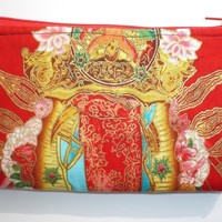 Mexican Virgin Mary Guadalupe wallet coin purse rockabilly- w/zipper Big enough 4 Make-up - Thumbnail 1