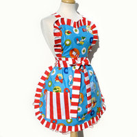 Dr. Seuss Blue and Red  Apron  FREE SHIPPING - Thumbnail 1