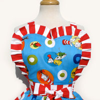 Dr. Seuss Blue and Red  Apron  FREE SHIPPING - Thumbnail 2