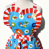Dr. Seuss Blue and Red  Apron  FREE SHIPPING - Thumbnail 3