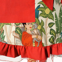 Apron Frida Kahlo Vintage Inspired Mexican Apron - Thumbnail 3