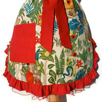 Apron Frida Kahlo Vintage Inspired Mexican Apron - Thumbnail 4