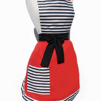 Stripes and Red Chic  Apron - Thumbnail 2