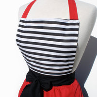 Stripes and Red Chic  Apron - Thumbnail 3