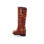 Womens PU Leather Back Design Boots - Thumbnail 3