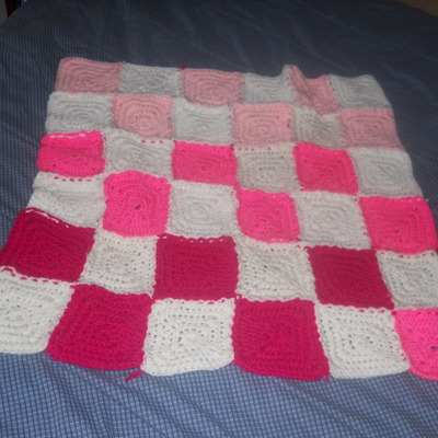 Crochet baby blanket 4 colors