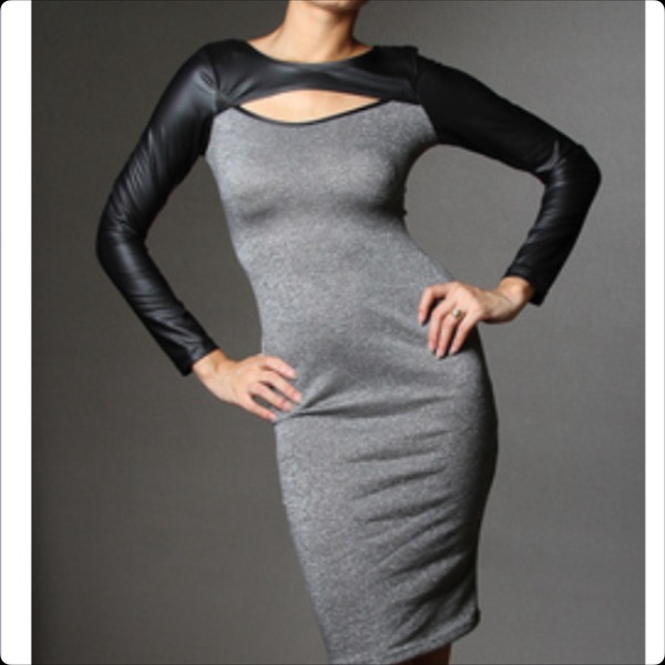 Faux Leather Midi