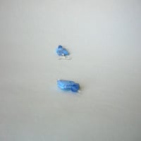Eco Blue Earrings - Handmade  - Thumbnail 3