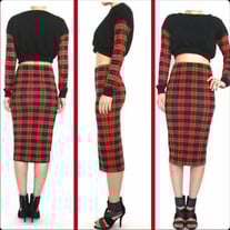 Plaid Skirt/Crop Top
