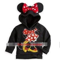 Girls Minnie Mouse Hoodie. 100% Cotton.
