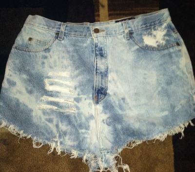 Size 18 Frayed/Acid Wash denim shorts