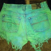 Size 8 Frayed/Dyed denim shorts - Thumbnail 1
