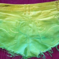 Size 10 Frayed/Dyed denim shorts - Thumbnail 1