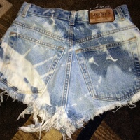 Size 2 Frayed/Acid Wash/Studded Denim shorts - Thumbnail 1