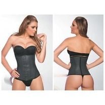 Latex Waist trainer (Long)Black 10 inch back 12" inch front IN STOCK