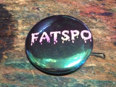 Black Fatspo Pinback Button