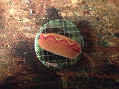 Hot Dog Pinback Button