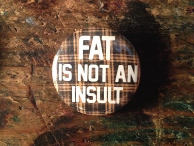 Plaid Fat is Not an Insult Pinback Button
