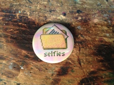 Selfie Folder Pinback Button