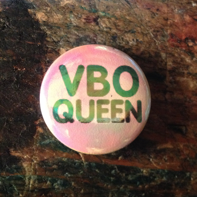 Vbo queen pinback button