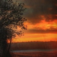 Peaceful Village Sunset Sweater Sweatshirt 4 Sizes - Thumbnail 1