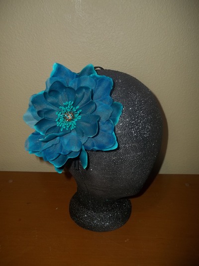 ROSE ACCENT HEADBAND-turquoise