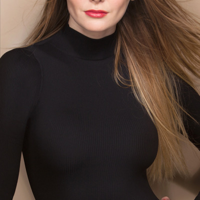 Long sleeve basic shirt turtleneck