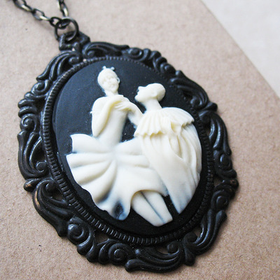 Ballerina pendant necklace - vintage victorian inspired