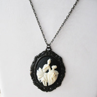 Ballerina Pendant Necklace - Vintage Victorian Inspired - Thumbnail 1