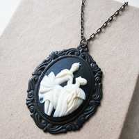 Ballerina Pendant Necklace - Vintage Victorian Inspired - Thumbnail 2