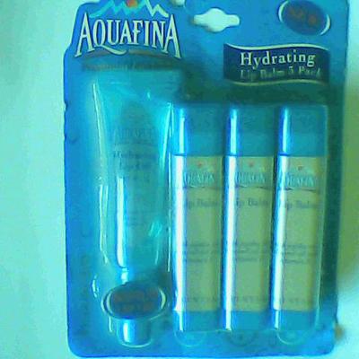 Aquafina hydrating lip balm 3 pack with bonus lip oil